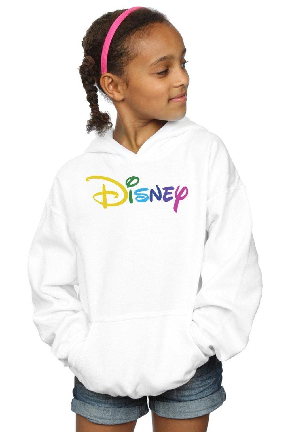 Толстовка с цветным логотипом Disney, белый