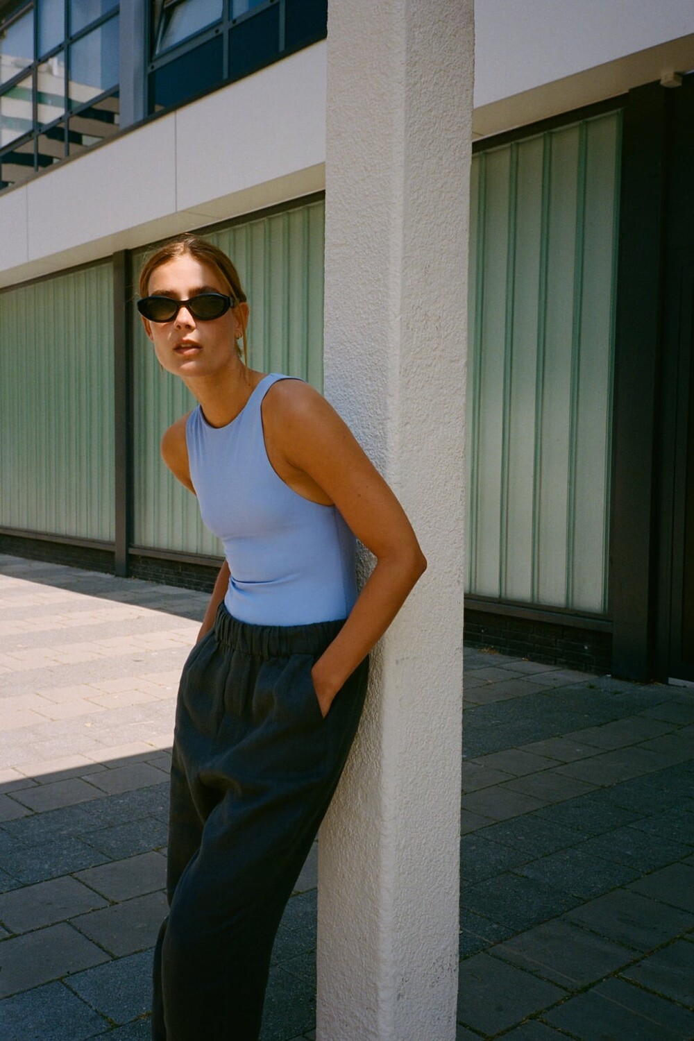 

Боди с хальтером ZARA, фиолетовый