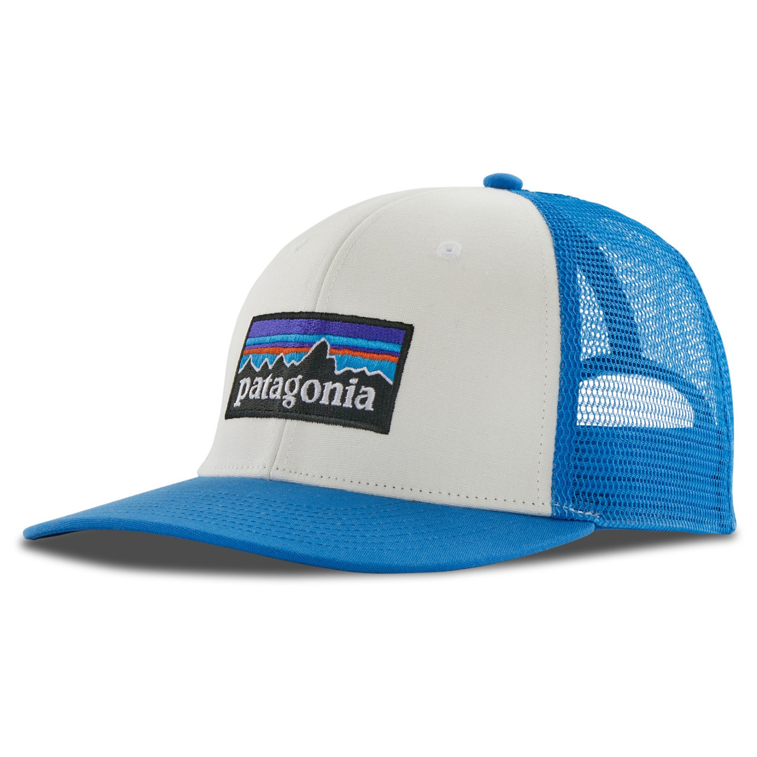 Кепка Patagonia P 6 Logo Trucker Hat, цвет White/Vessel Blue