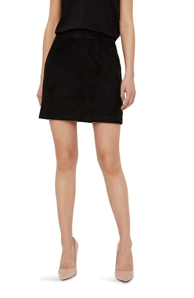 

Мини-юбка из искусственной замши VERO MODA, черный
