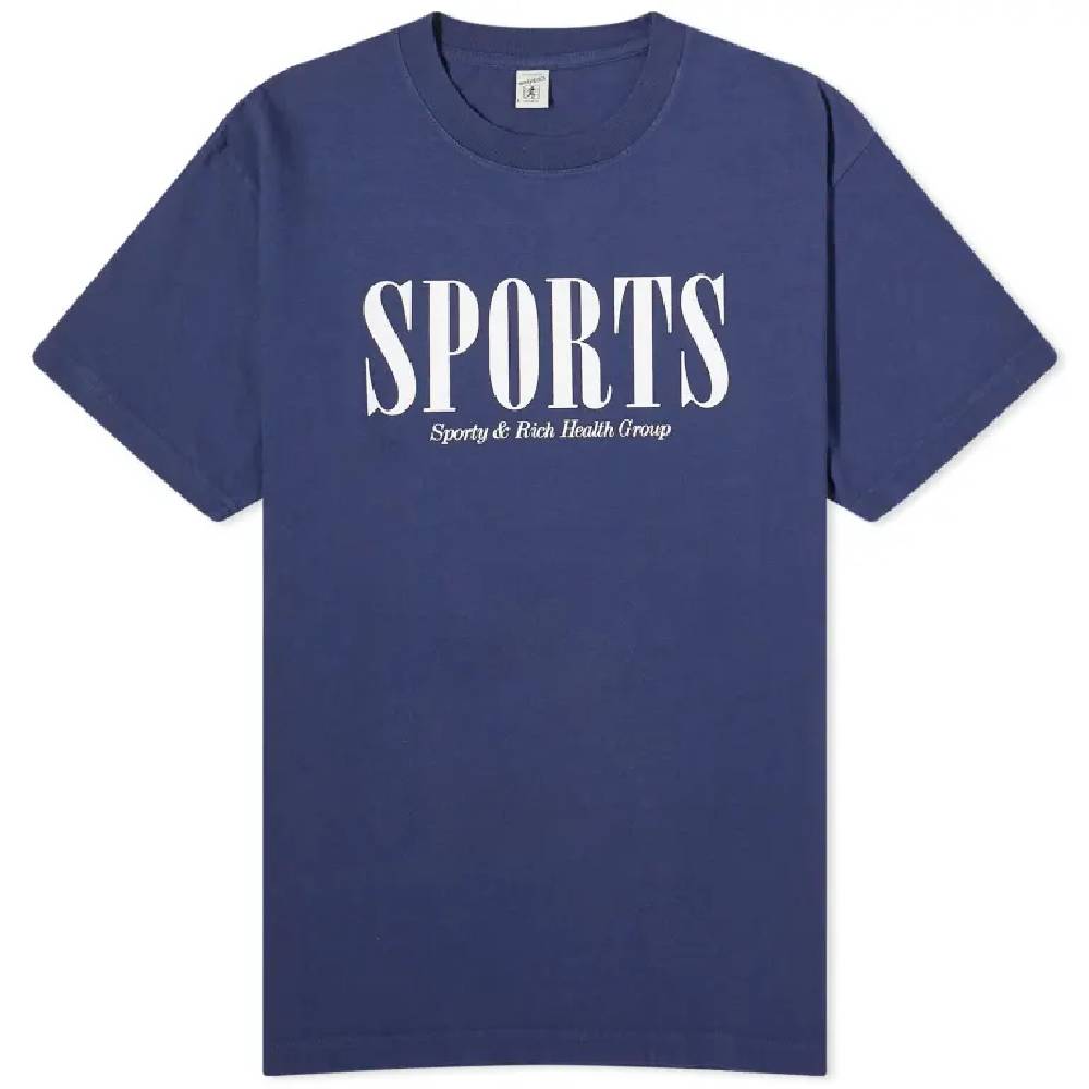 Футболка Sporty & Rich Sports, темно-синий фотографии