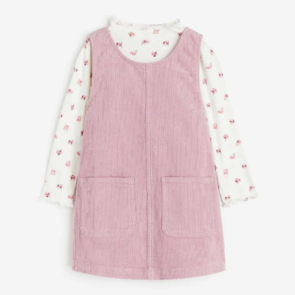 

Комплект, сарафан и топ H&M Kids, розовый