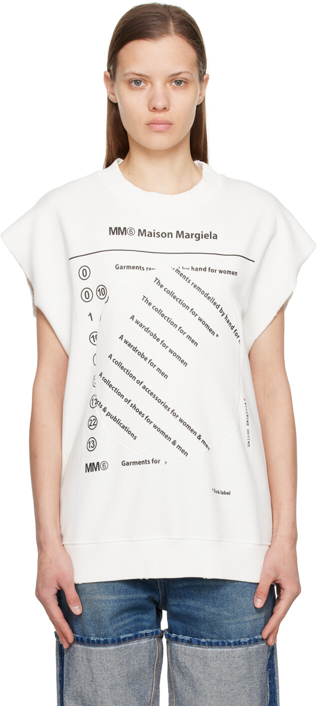 

Толстовка без рукавов Off-White MM6 Maison Margiela, Белый