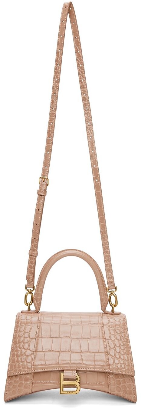 

Розовая сумка Croc XS Hourglass с верхней ручкой Balenciaga