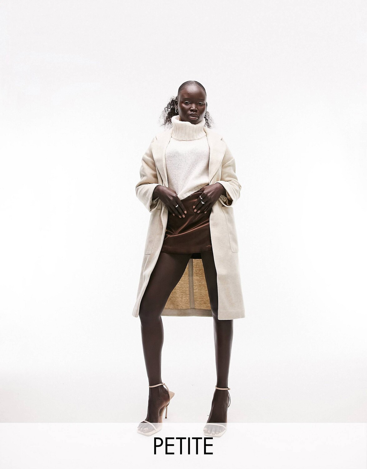 

Овсяное пальто Topshop Petite