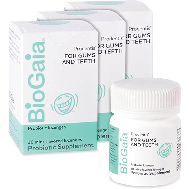 Лактобактерии BioGaia ProDentis, 30 пастилок, 3 упаковки пробиотик для десен и зубов biogaia мята 30 пастилок