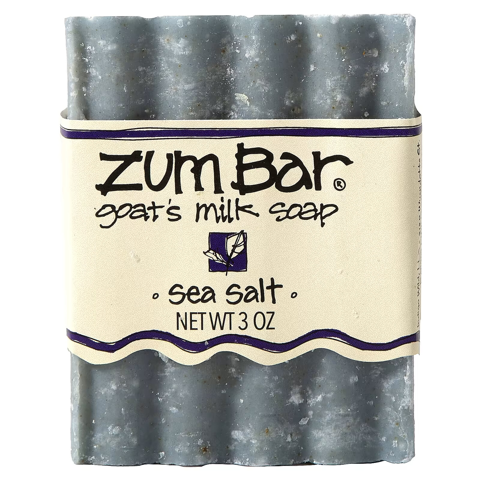 ZUM, Zum Bar, мыло с козьим молоком, морская соль, 3 унции zum tub английская и морская соль 56 г 2 унции