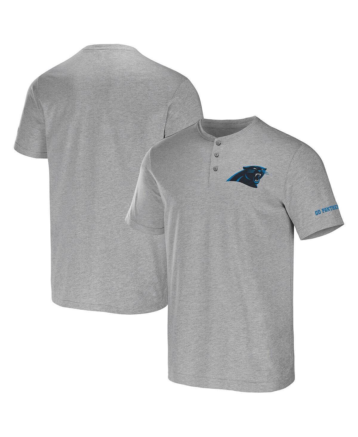

Мужская футболка nfl x darius rucker collection by heather grey carolina panthers henley Fanatics, мульти