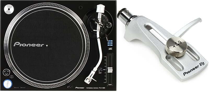 

Комплект профессионального проигрывателя Pioneer DJ PLX-1000 с головкой Pioneer DJ Turntable — серебристый PC-HS01-S=1 PLX-1000=1