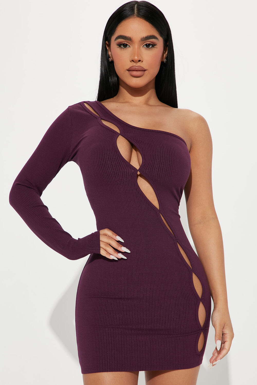 

Мини платье Fashion Nova D1765FN, слива