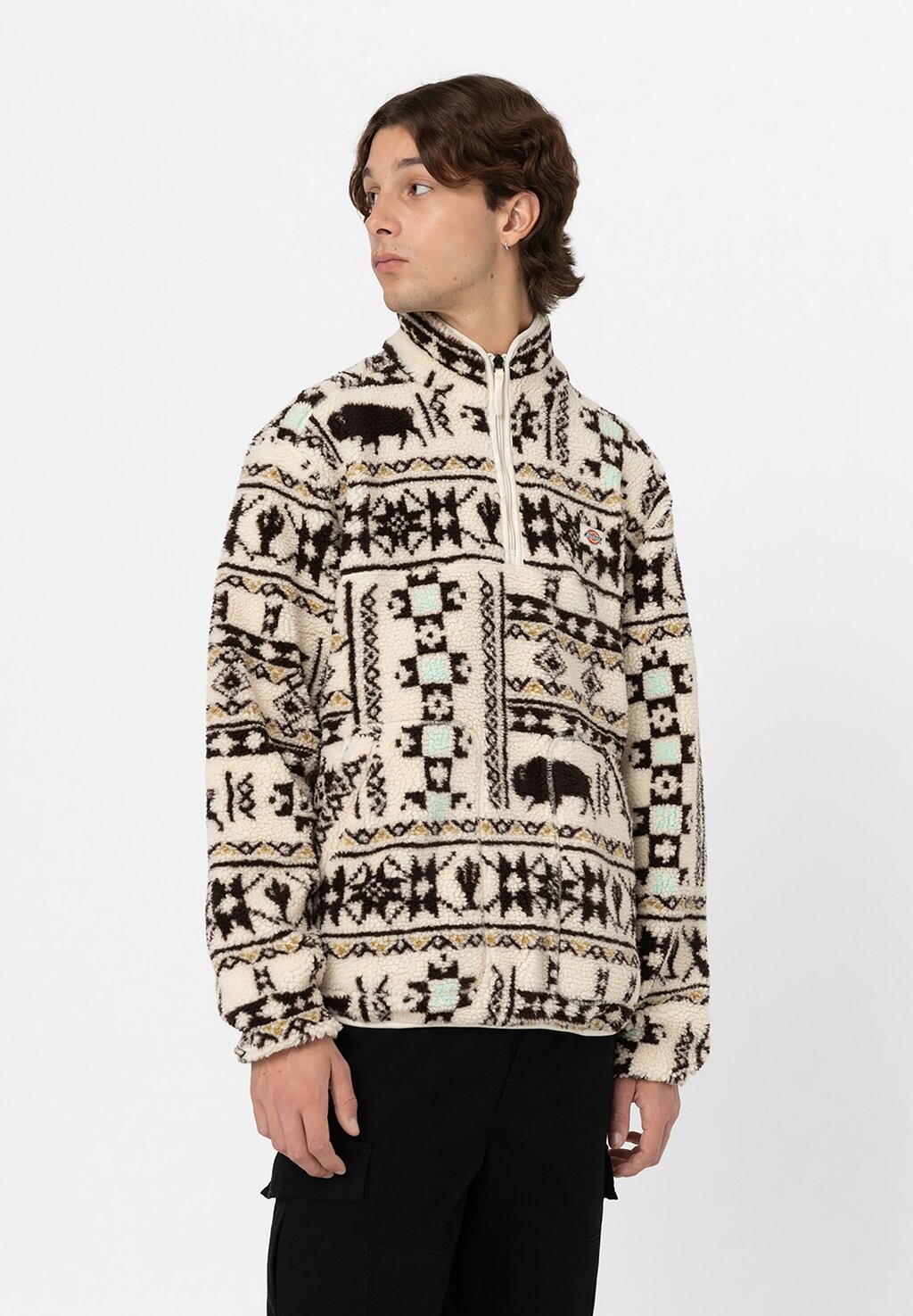 

Толстовка из флиса Hays Quarter Zip Dickies, цвет nordic aop light