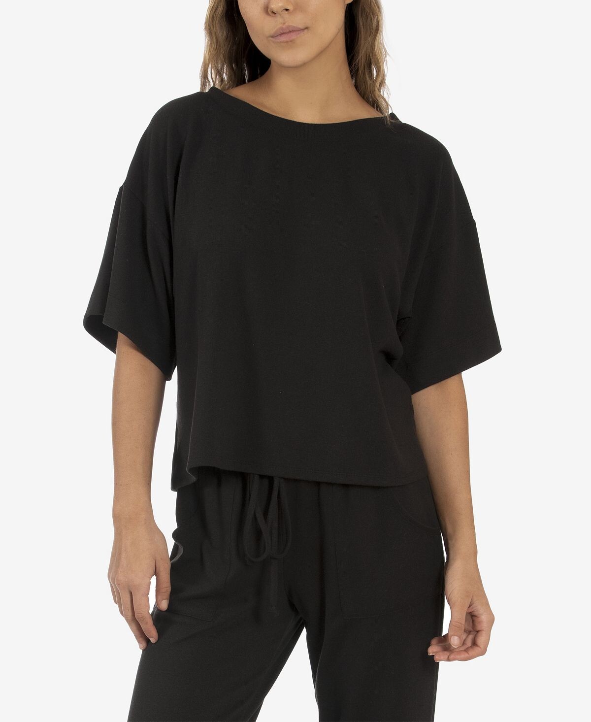

Женский однотонный топ hacci annika lounge Midnight Bakery, черный