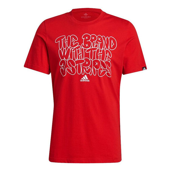 

Футболка Adidas M Ddlbmb S G T Alphabet Printing Sports Round Neck Short Sleeve Red, Красный