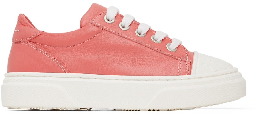 

Детские розовые кроссовки на шнуровке MM6 Maison Margiela