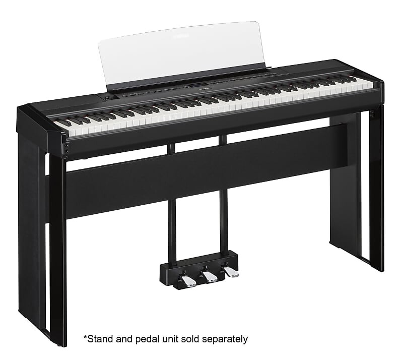 

Yamaha P-515B 88-клавишное черное флагманское цифровое пианино серии P. Включает адаптер питания PA300C, пюпитр и педаль сустейна FC4A. P515B