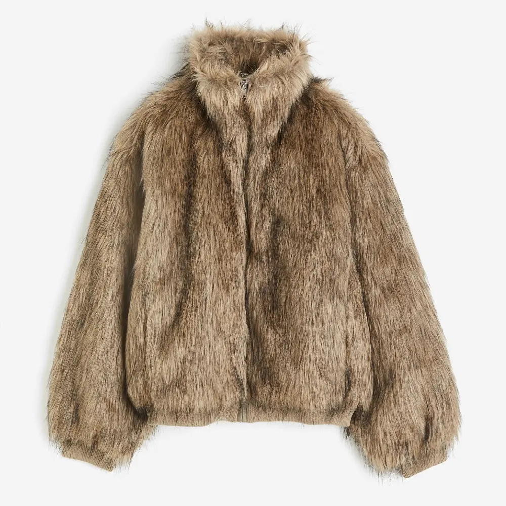 

Куртка H&M Fluffy, бежевый