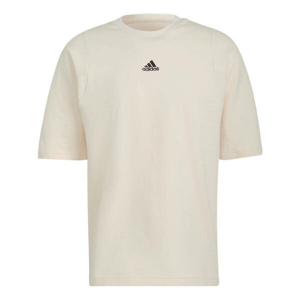 

Футболка Adidas Solid Color Logo Sports Short Sleeve Yellow White, Белый