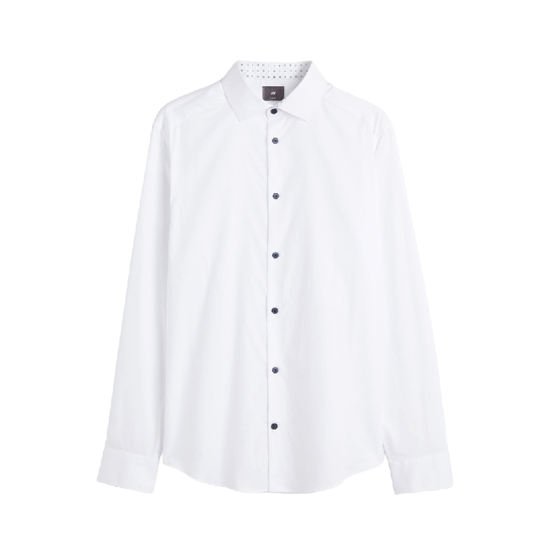 Рубашка H&M Slim Fit Premium Cotton, белый