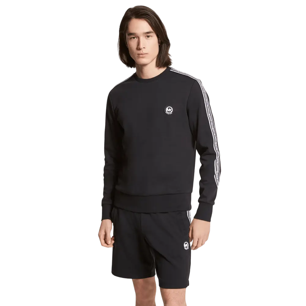 

Свитшот Michael Kors Logo Tape Cotton Blend, черный