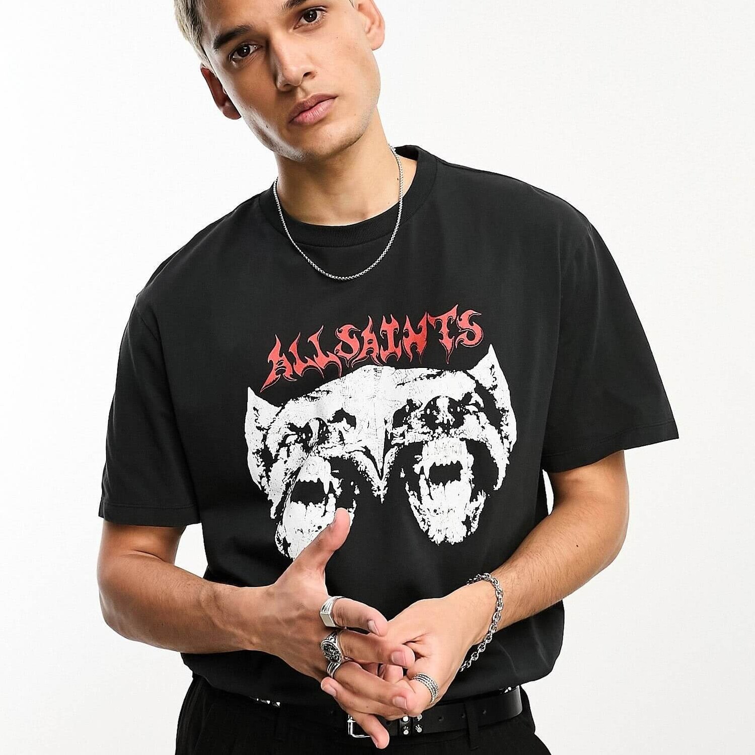 

Эксклюзивная футболка с рисунком Allsaints X Asos Raptorex, черный