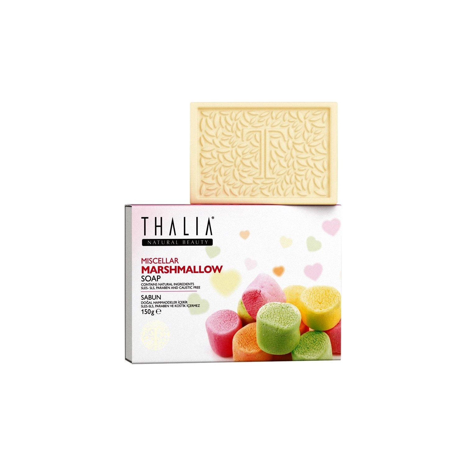 Натуральное твердое мыло Thalia & Miselar Marshmallow, 2 x 75 гр