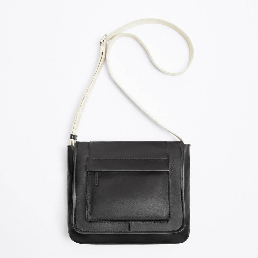 

Сумка Zara Leather Crossbody, черный