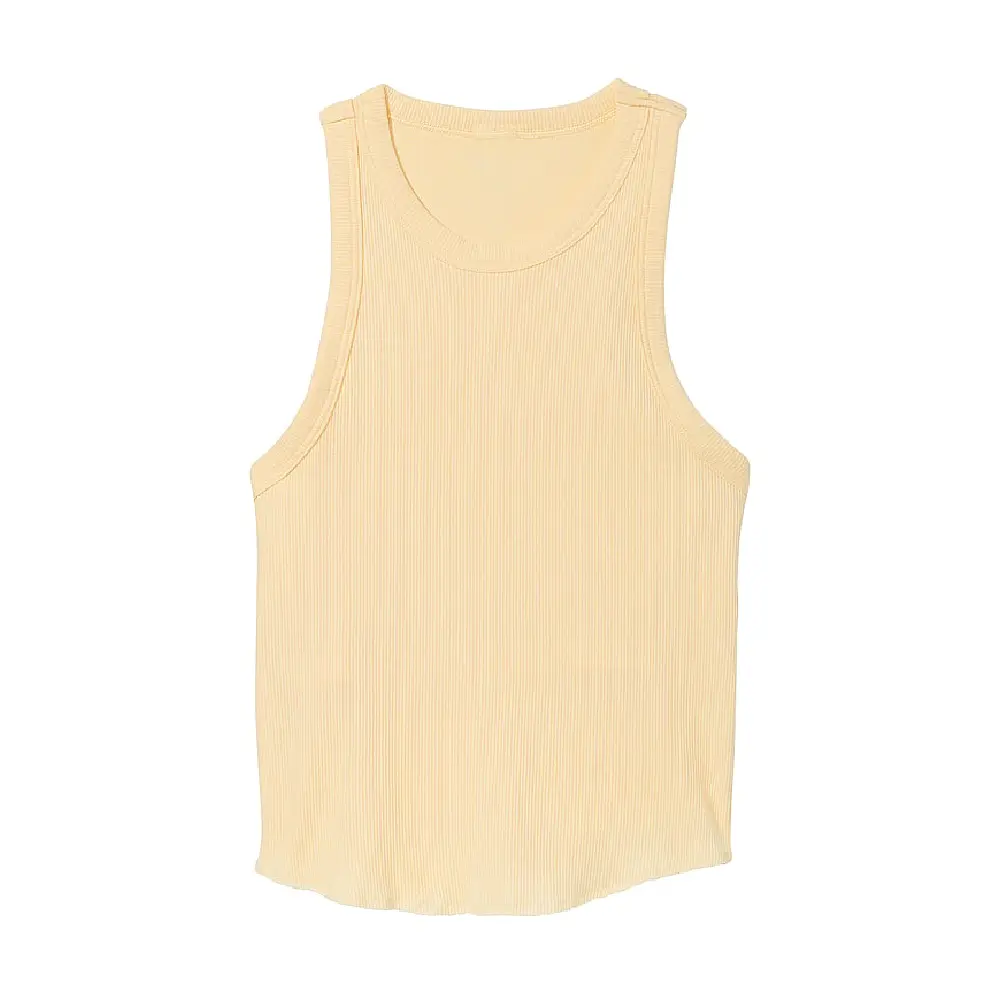 

Топ Victoria's Secret Pink High-neck Ribbed, светло-желтый