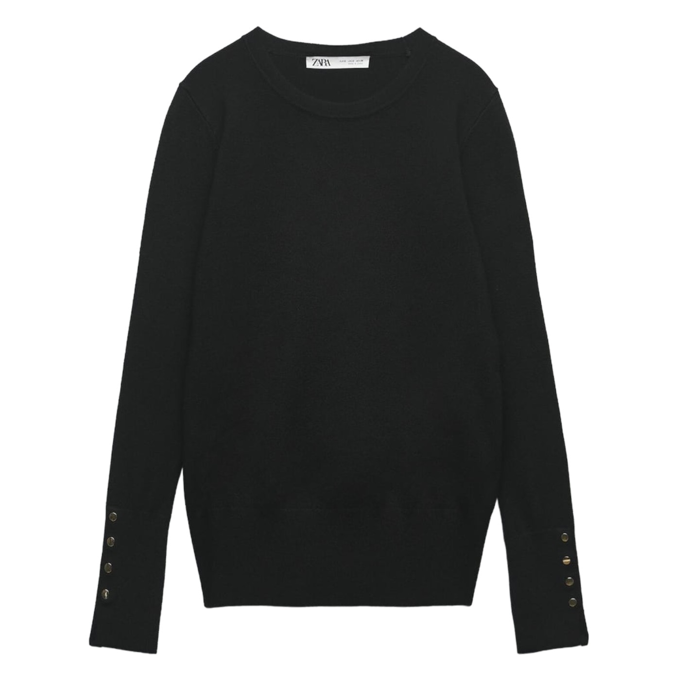 Свитер Zara Basic Knit, черный свитер для девочек zara knit серый