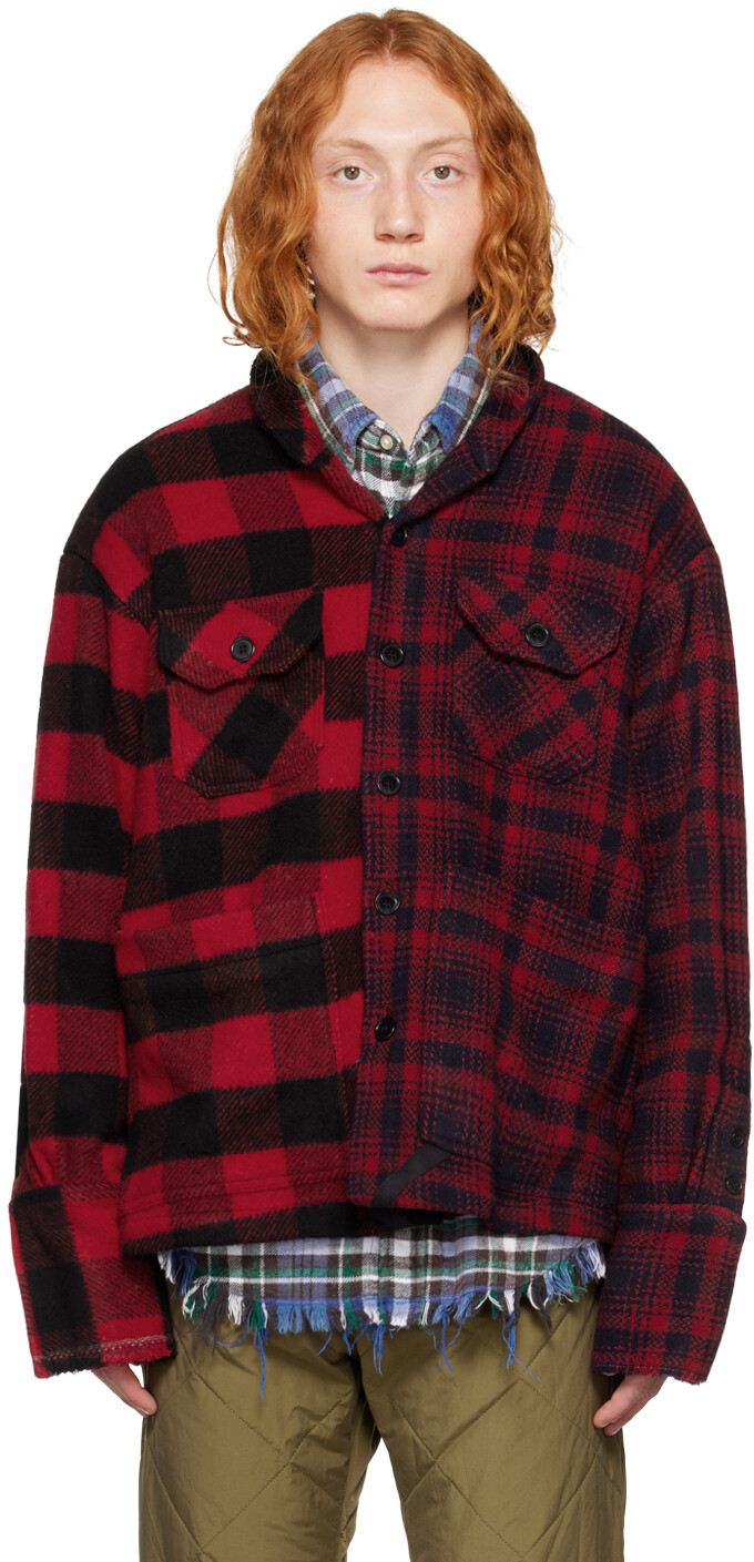 

Красная клетчатая рубашка Greg Lauren