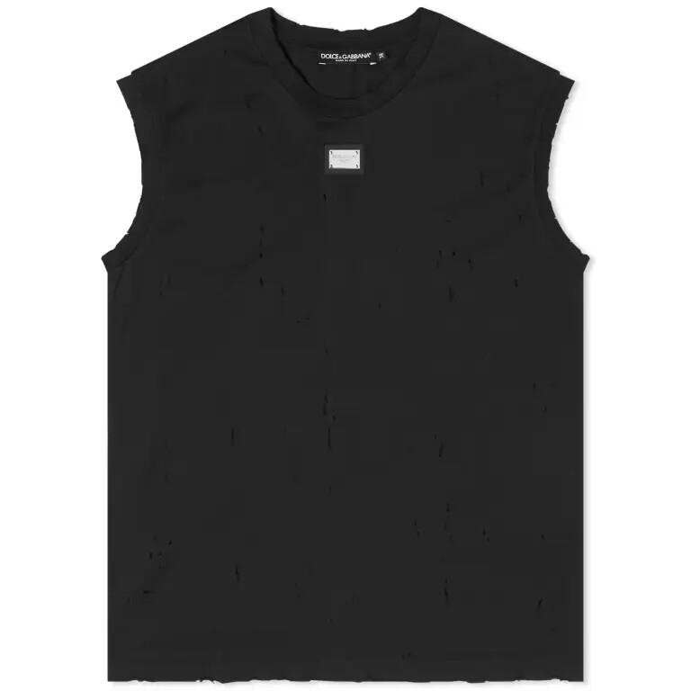 

Топ Dolce & Gabbana Logo Tank, черный