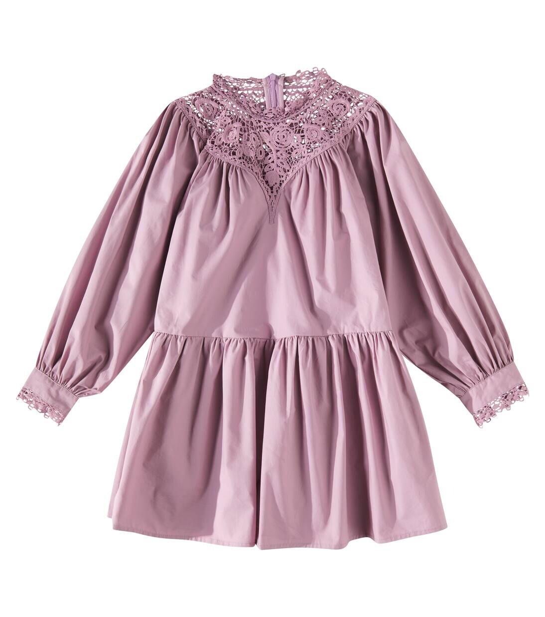 

Платье из хлопкового поплина с аппликацией Petite Amalie, цвет mauve
