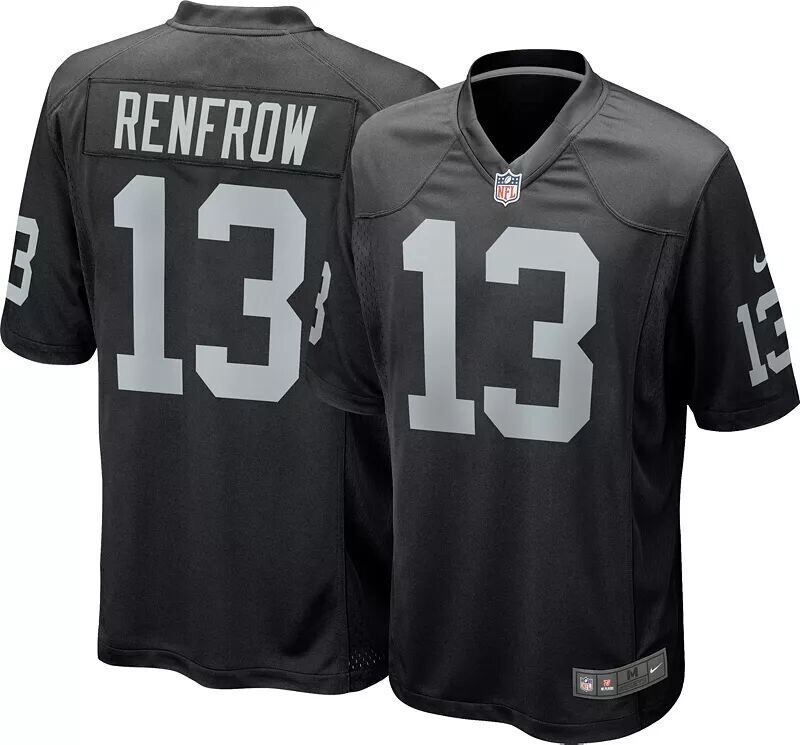 

Мужское джерси Nike Las Vegas Raiders Hunter Renfrow #13, черное для игры
