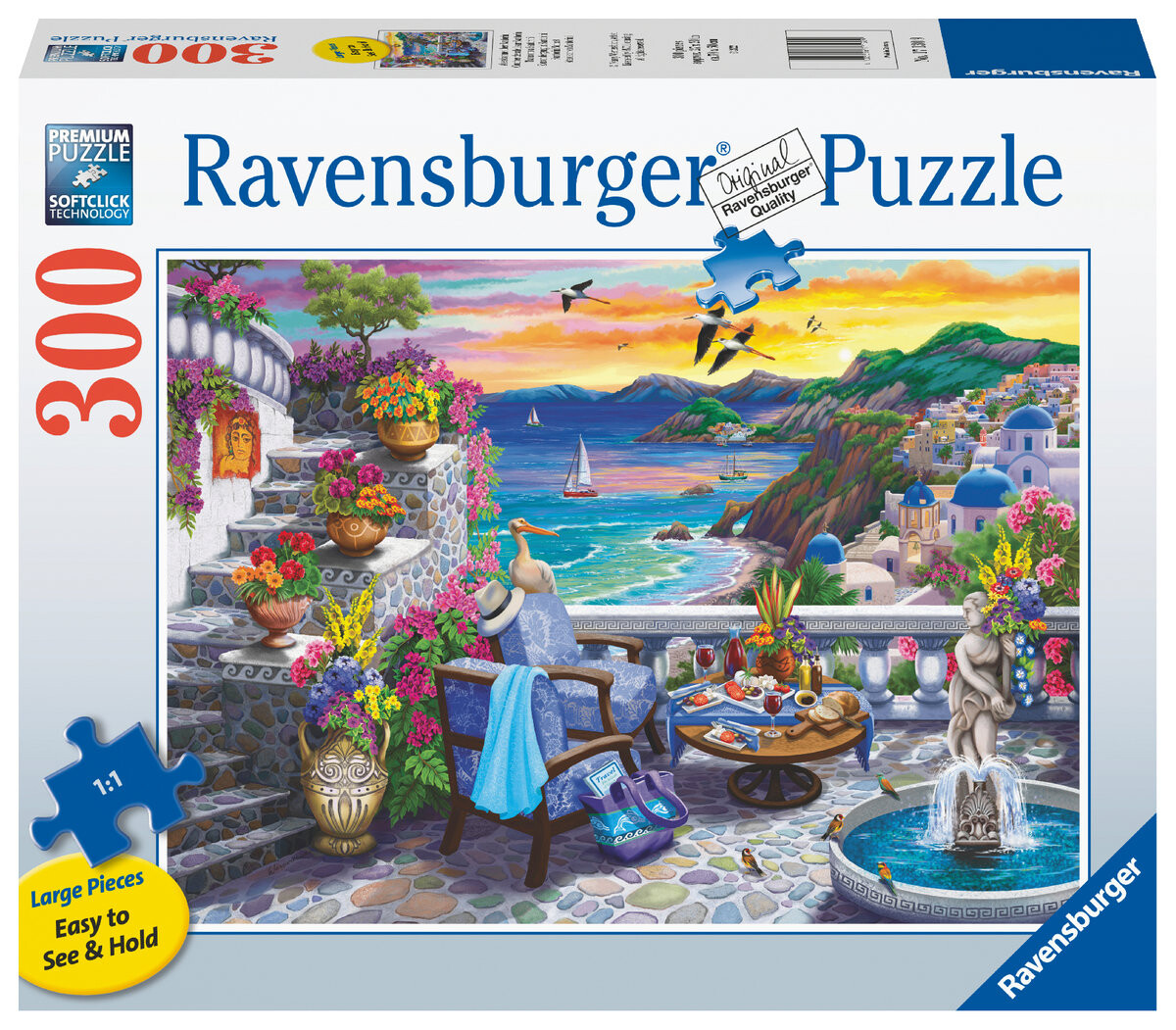 

Ravensburger, пазл, XXL, Закат над Санторини, 300 шт.