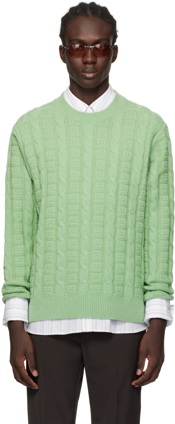 

Зеленый жаккардовый свитер Acne Studios