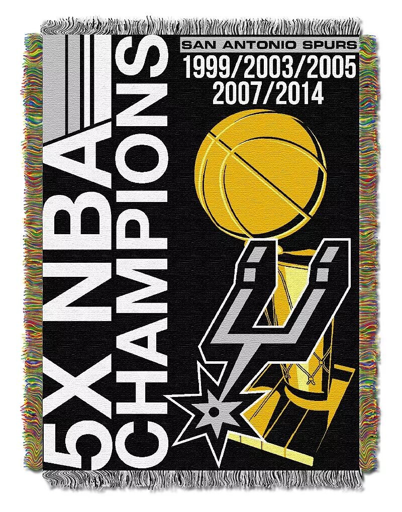 

Памятный тканый плед размером 48 x 60 дюймов TheNorthwest San Antonio Spurs