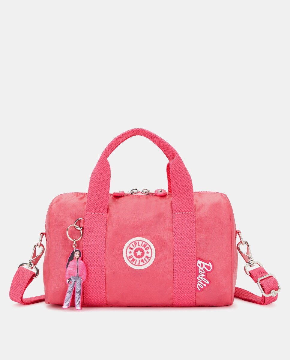 

Розовая сумка через плечо среднего размера Barbie x Kipling со съемным ремешком через плечо Kipling, розовый