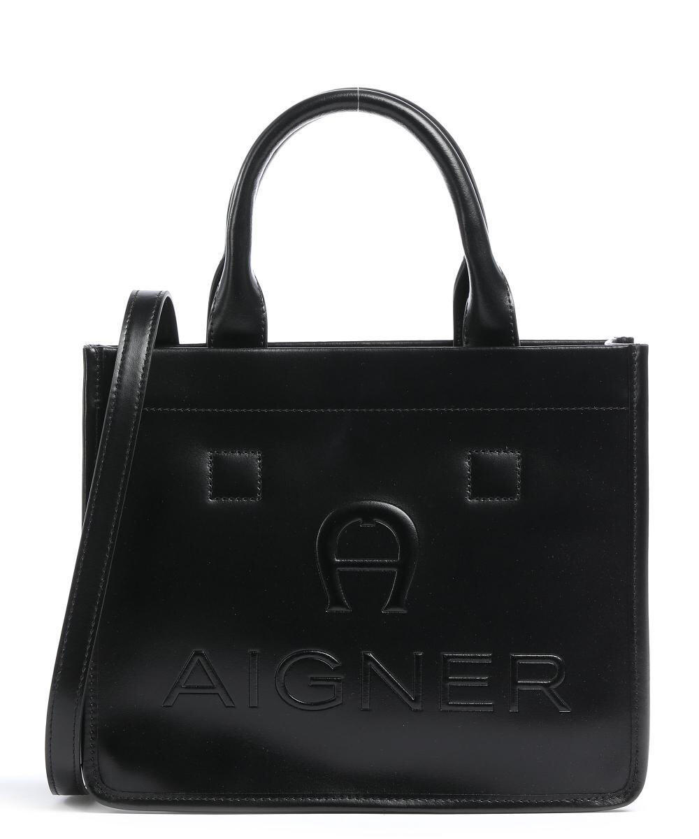 

Шоппер Jolene из гладкой воловьей кожи Aigner, черный