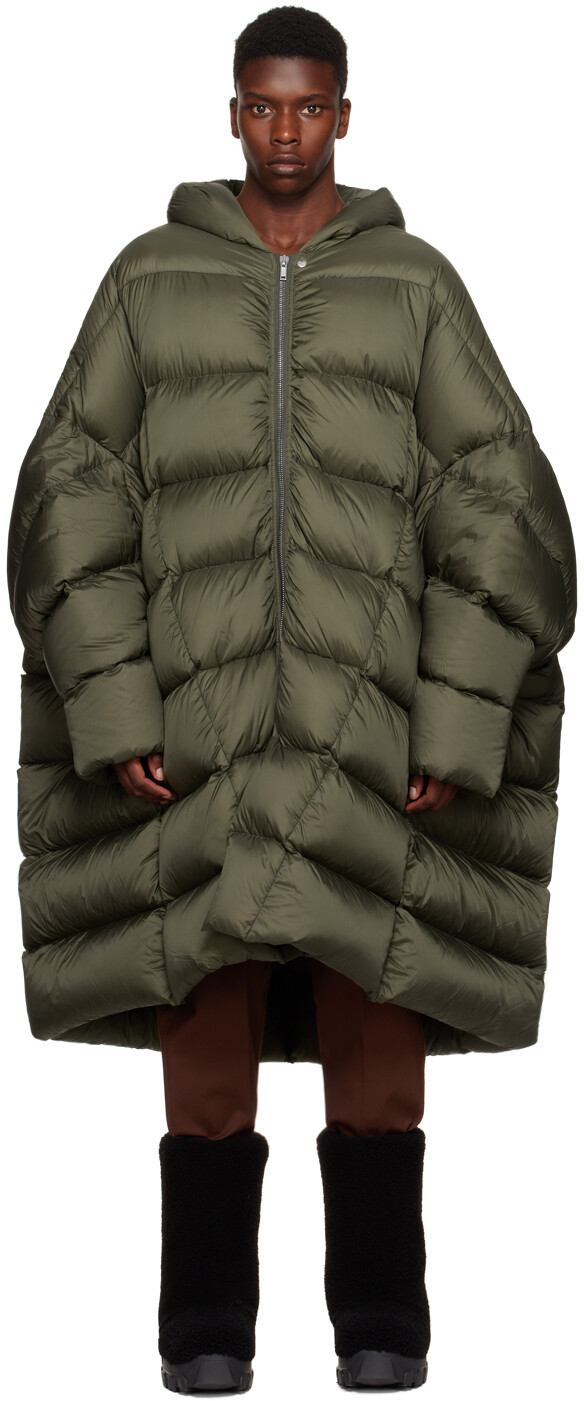 

Пуховик цвета хаки Duvet Jumbo Peter Rick Owens