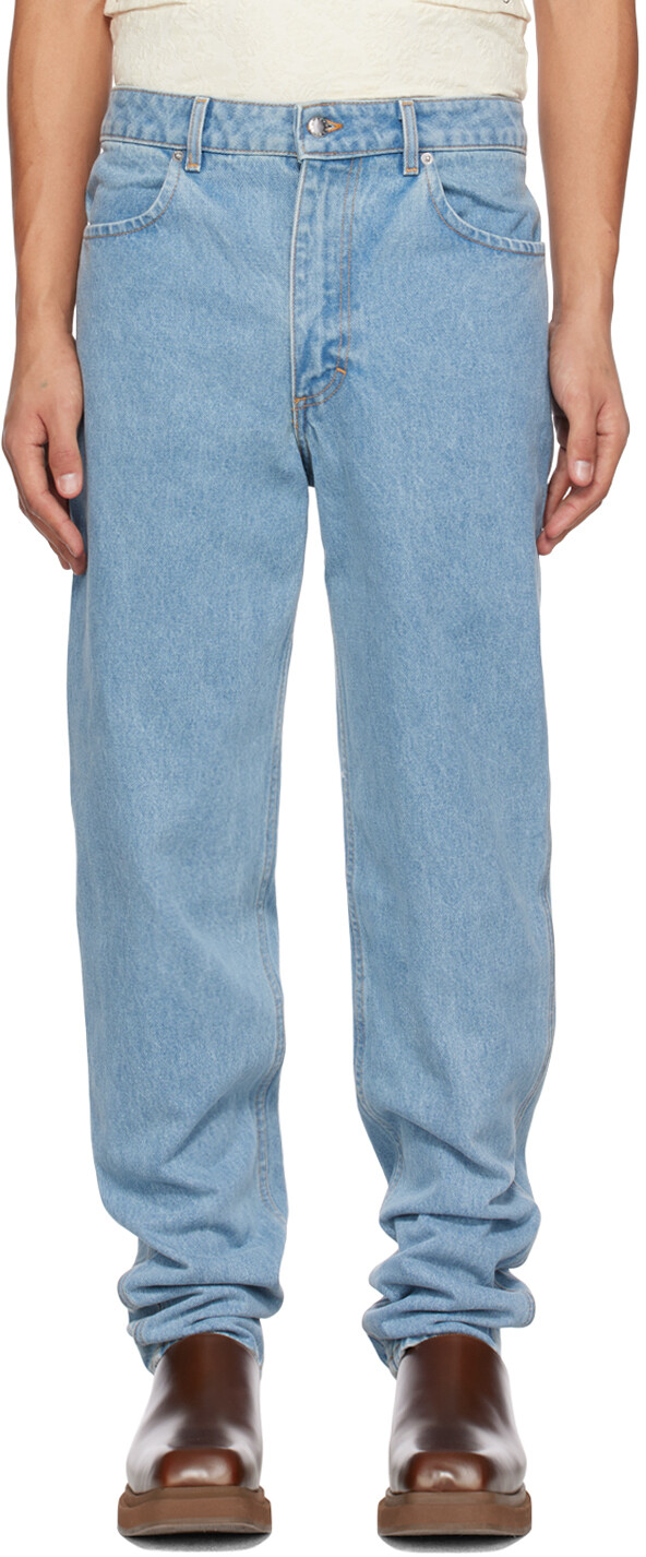

Синие джинсы EL Eckhaus Latta