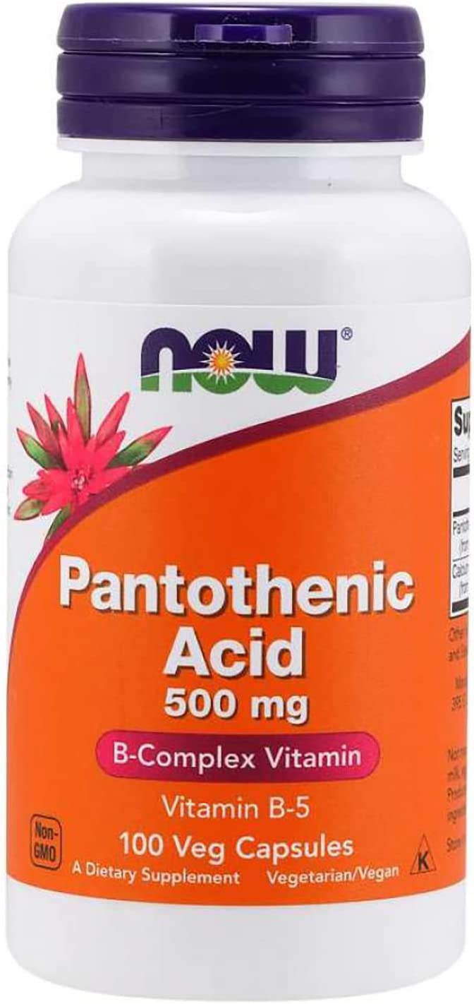 Пантотеновая кислота (витамин B-5) Now Foods, 500 мг, 100 капсул