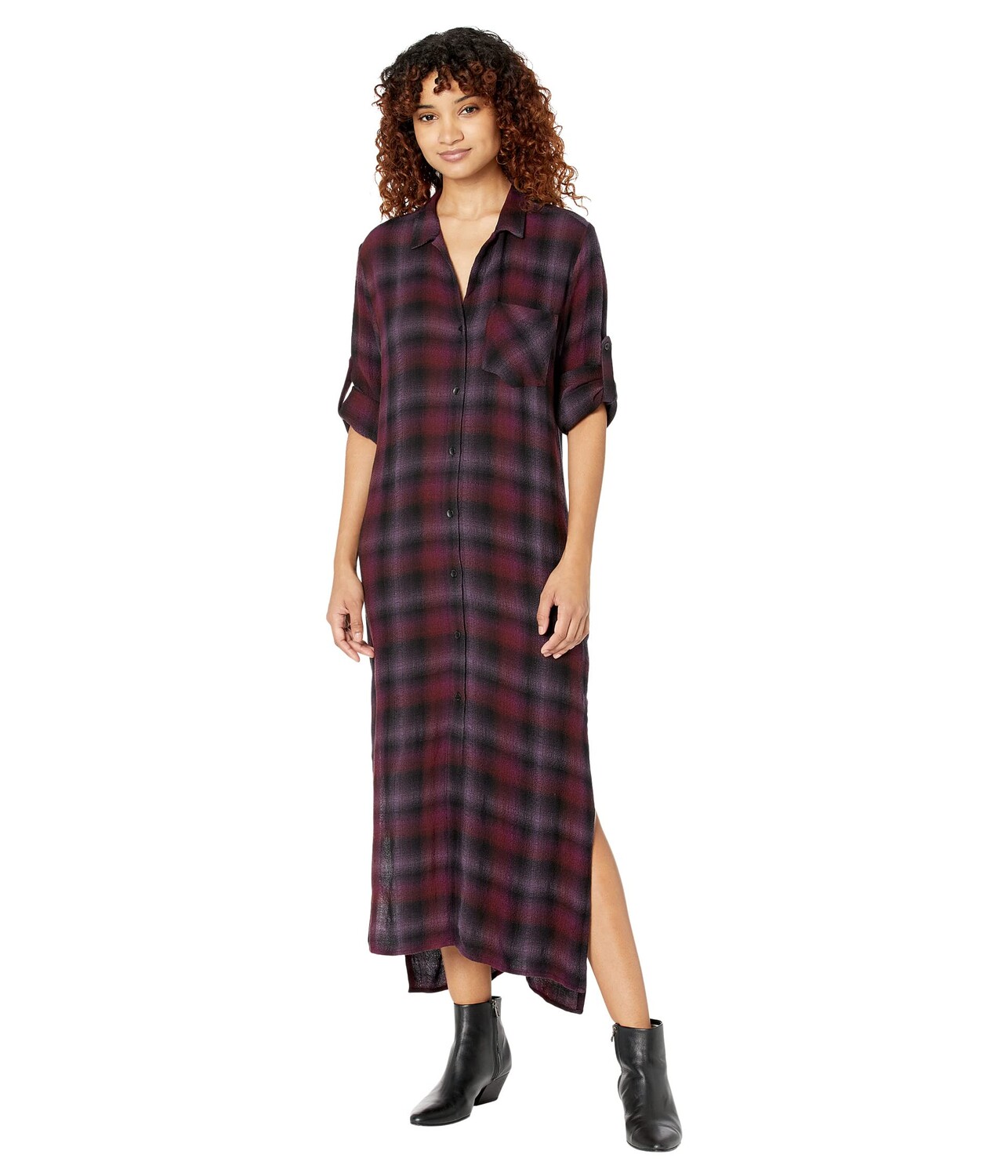 

Платье bella dahl, Rolled Sleeve Duster Dress