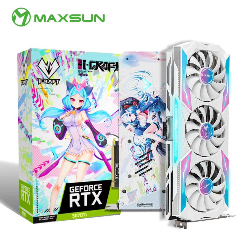 

Видеокарта Maxsun RTX 3070 TI Gaming Heart GDDR6X 8GB OC Aijia Limited
