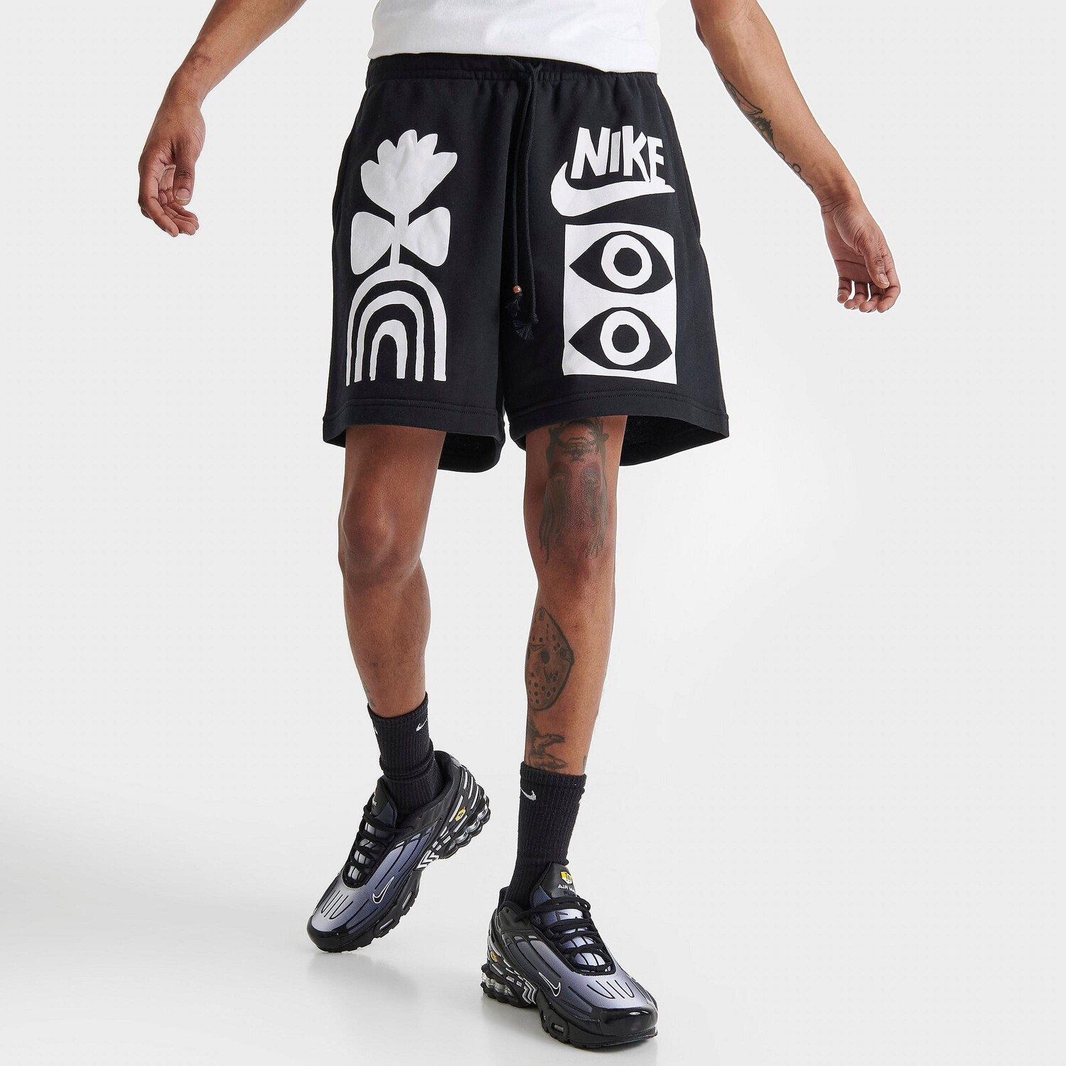 

Мужские шорты из ткани френч терри с принтом Nike Sportswear Puff Print, черный
