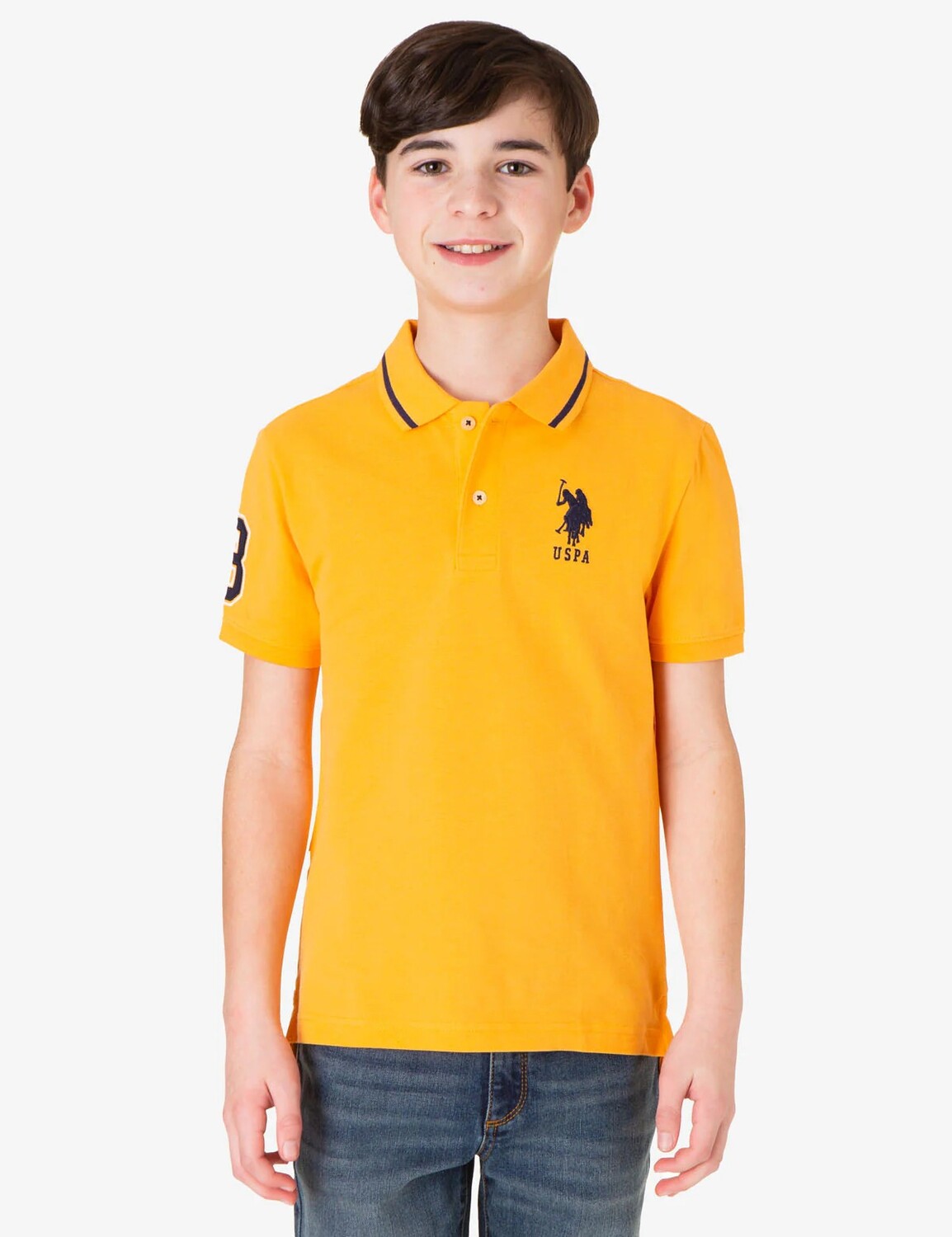 

Футболка поло U.S. Polo Assn. Boys Pique, оранжевый