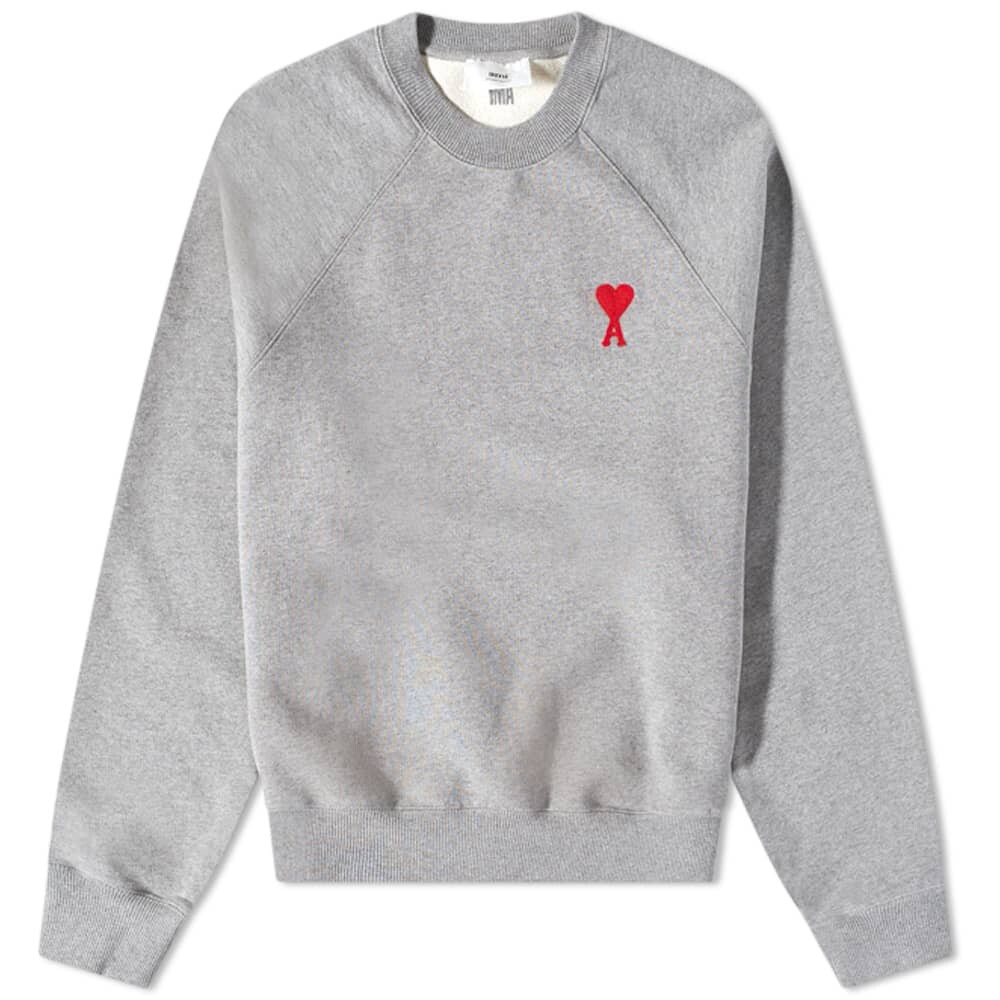 

Толстовка AMI Heavy Fleece Small A Heart Crew Sweat, Серый