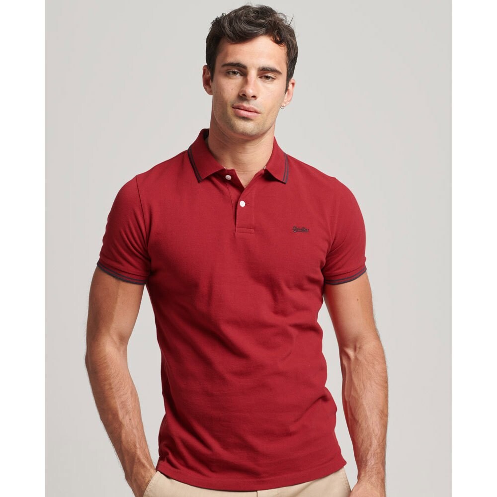 

Поло с коротким рукавом Superdry Vintage Tipped, красный
