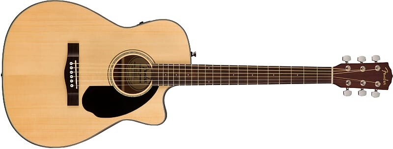 

Fender CC-60SCE Концертный размер Акустическая электрическая гитара с цельным верхом в вырезе 0970153021
