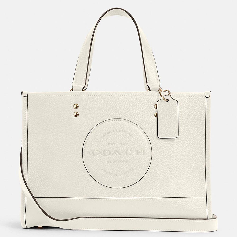 

Сумка-тоут Coach Outlet Dempsey Carrioll With Patch, светло-кремовый