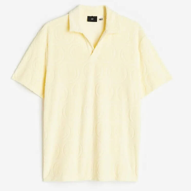 

Футболка поло H&M Smiley Regular Fit Terry, желтый