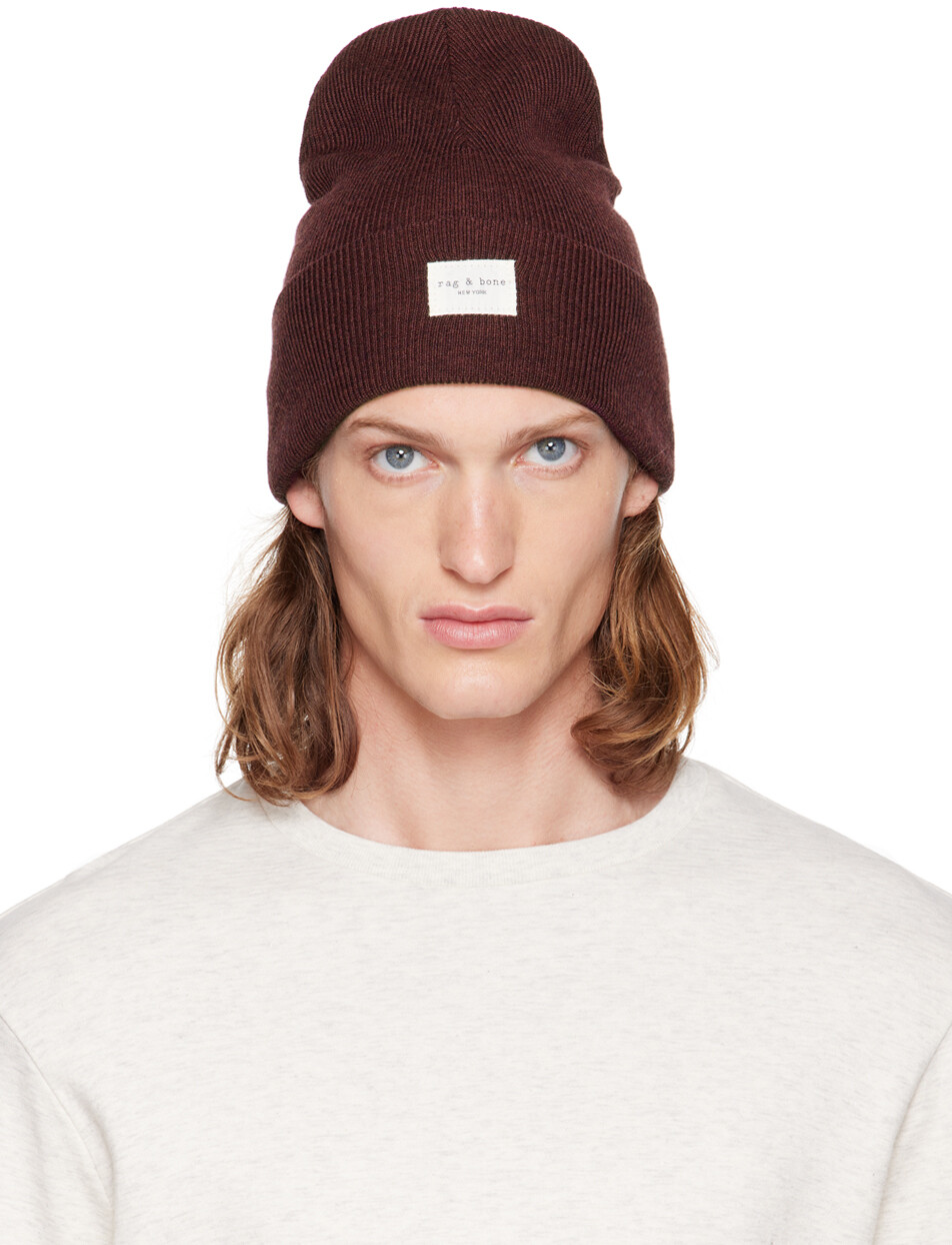 

Бордовая шапка Addison Beanie rag & bone